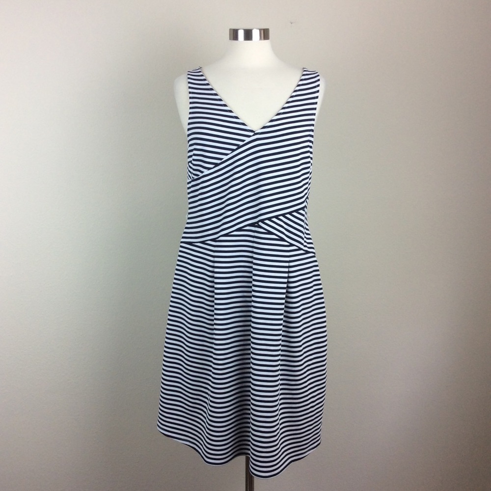 Lane Bryant black and white stripe dress Size 14